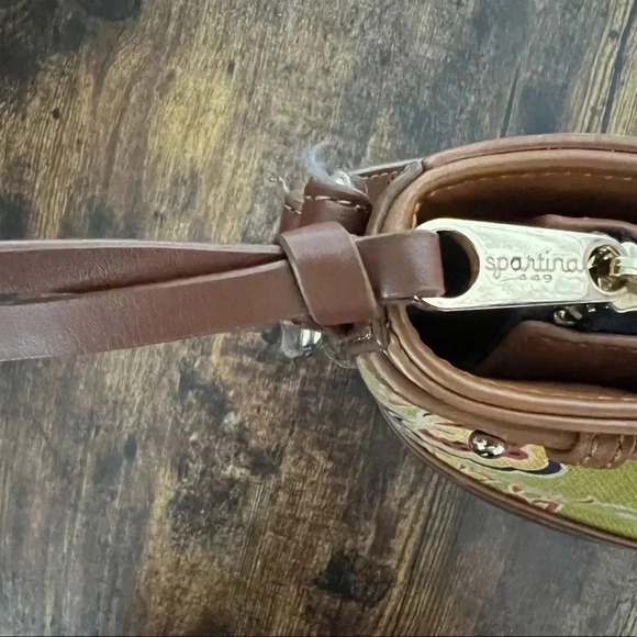 Spartina 449 leather & linen handbag - Picture 13 of 16